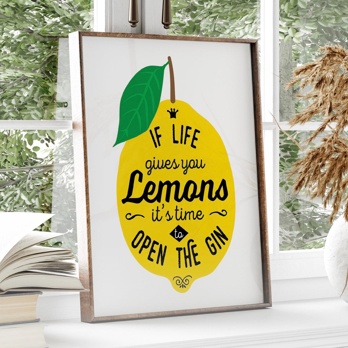 If Life Gives You Lemons Gin Digital Art Print