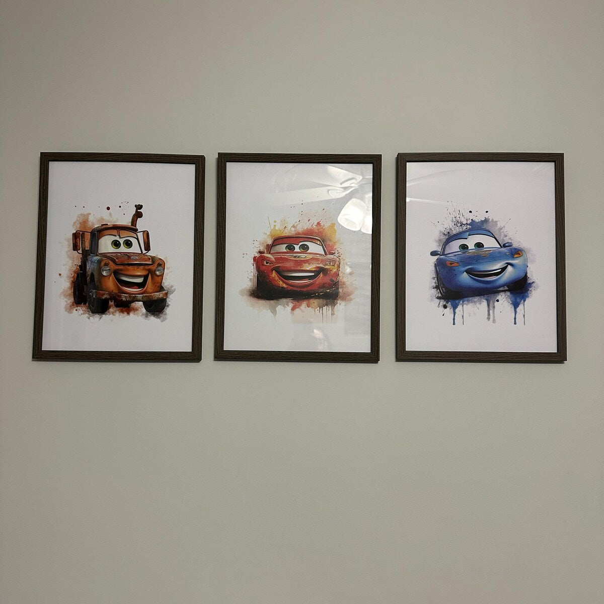 Cars Watercolor Trio Digital Art