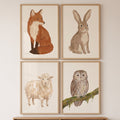 Charming Woodland Animals Nursery Digital Art Set
