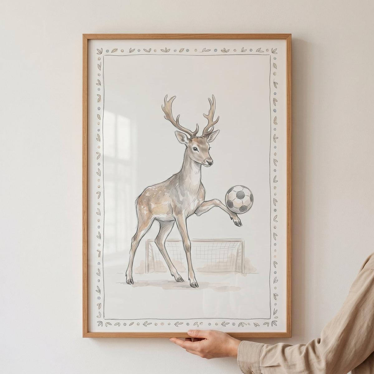 Soccer Playing Deer Digital Art