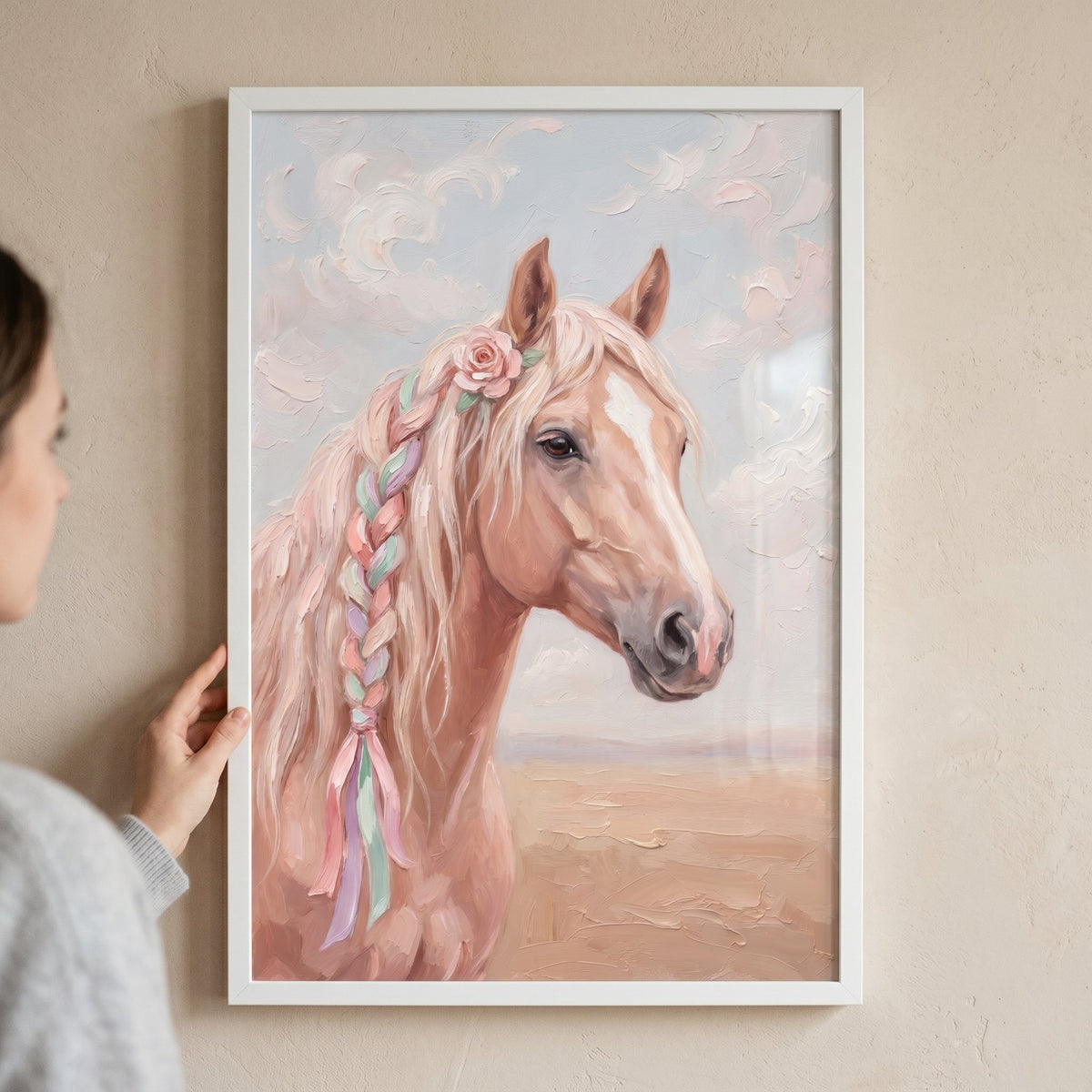 Ethereal Pastel Horse Digital Artwork