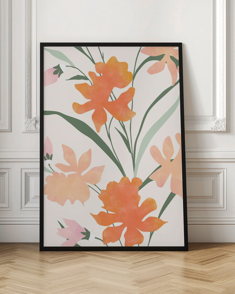 Abstract Watercolor Floral Botanical Digital Art