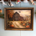 Rustic Autumn Barn Digital Artwork