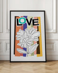 Love Floral Abstract Digital Art Print