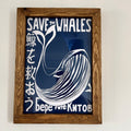 Save The Whales Multilingual Minimalist Digital Artwork