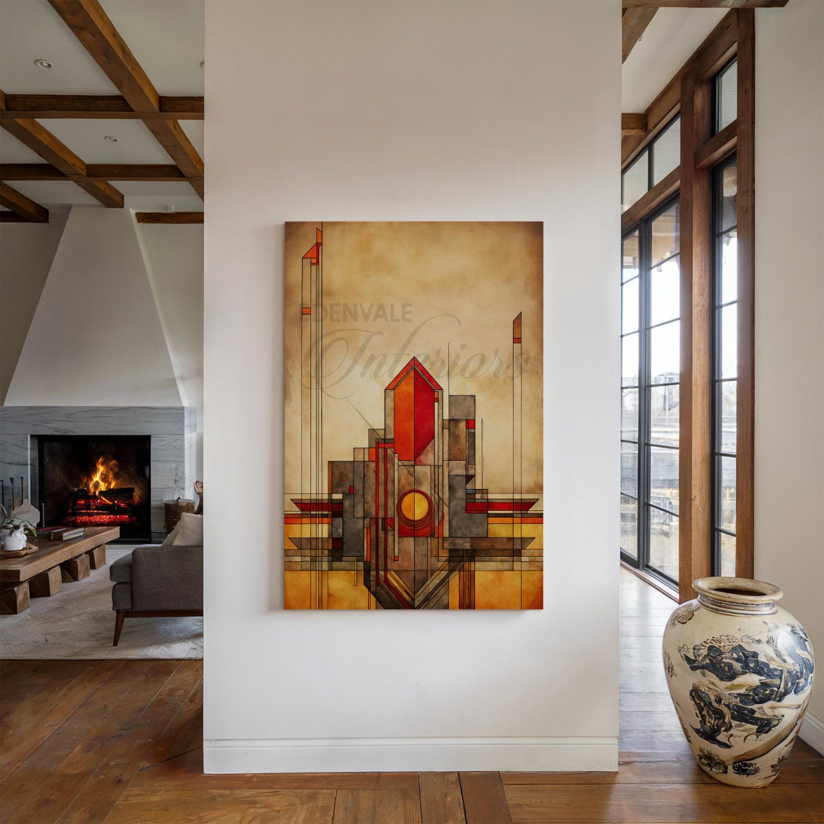 Abstract Geometric Architecture Digital Art