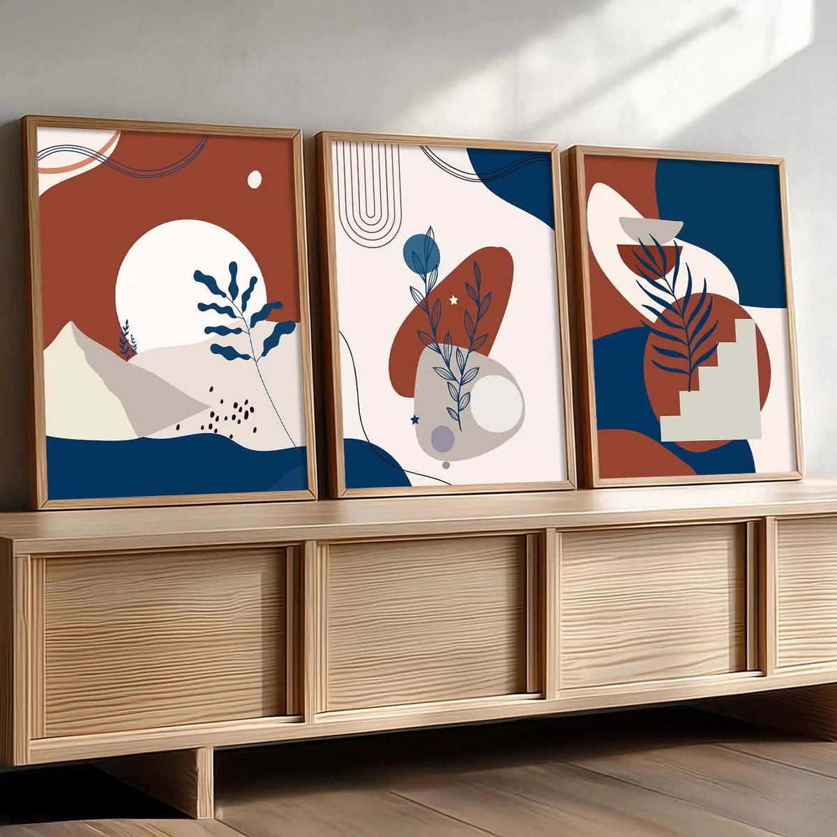 Abstract Botanical Trio Digital Wall Art