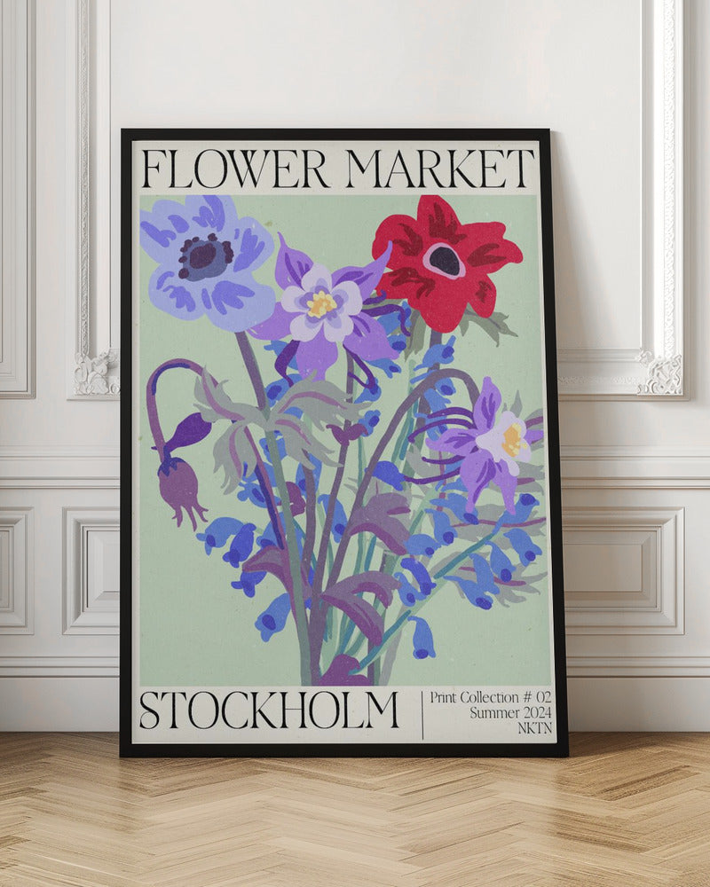 Stockholm Flower Market Botanical Digital Art