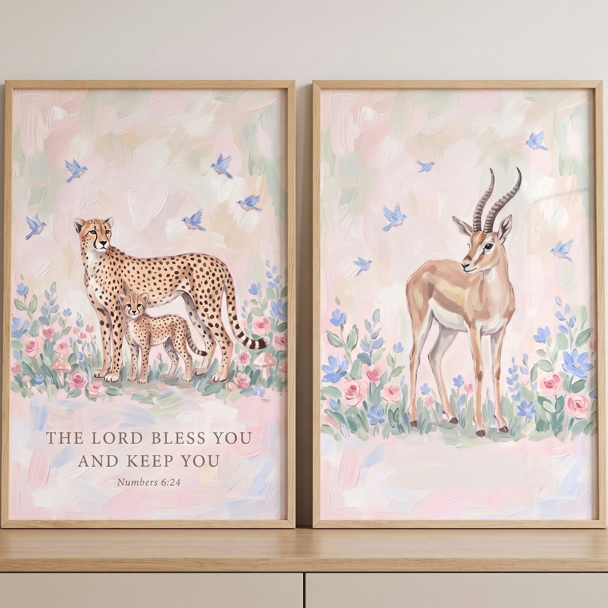 Safari Blessings Wild Animals Digital Art Set