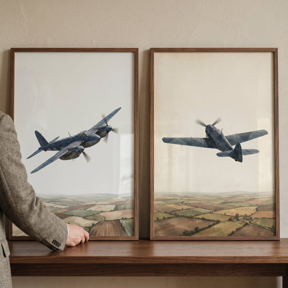 Vintage Military Aircraft Flight Digital Art