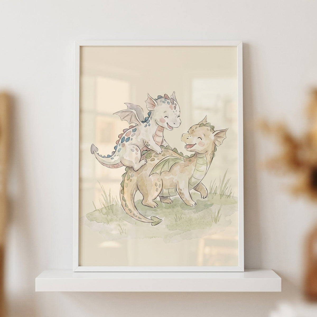 Watercolor Baby Dragons Digital Art