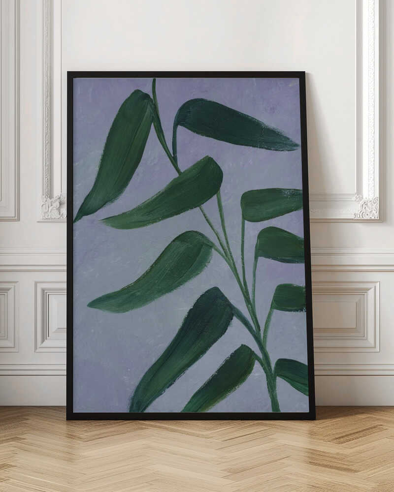 Moody Botanical Leaves Digital Art
