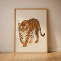 Charming Minimalist Tiger Digital Art