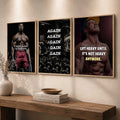 Gym Motivation Triptych Digital Art