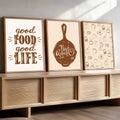 Good Food Good Life Kitchen Trio Digital Art Set