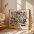 Busy Animal Town Digital Art