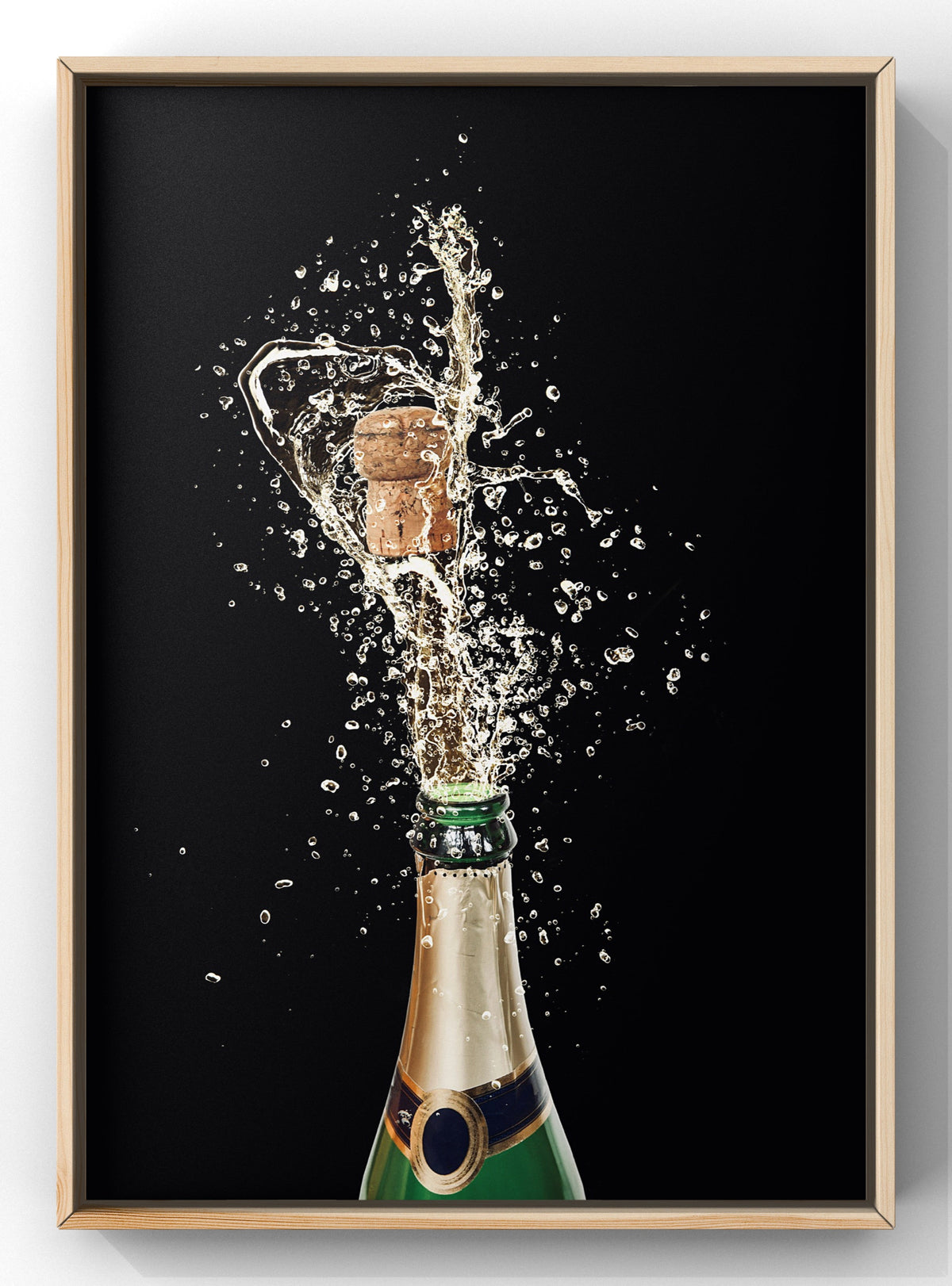 Champagne Pop High-Resolution Digital Artwork