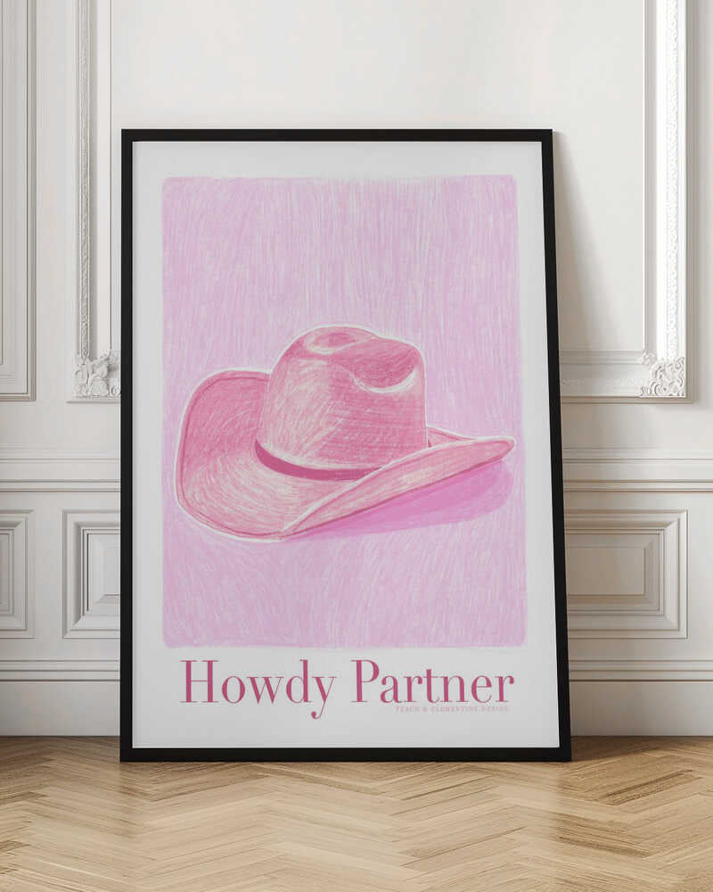 Chic Pink Cowboy Boot Digital Art