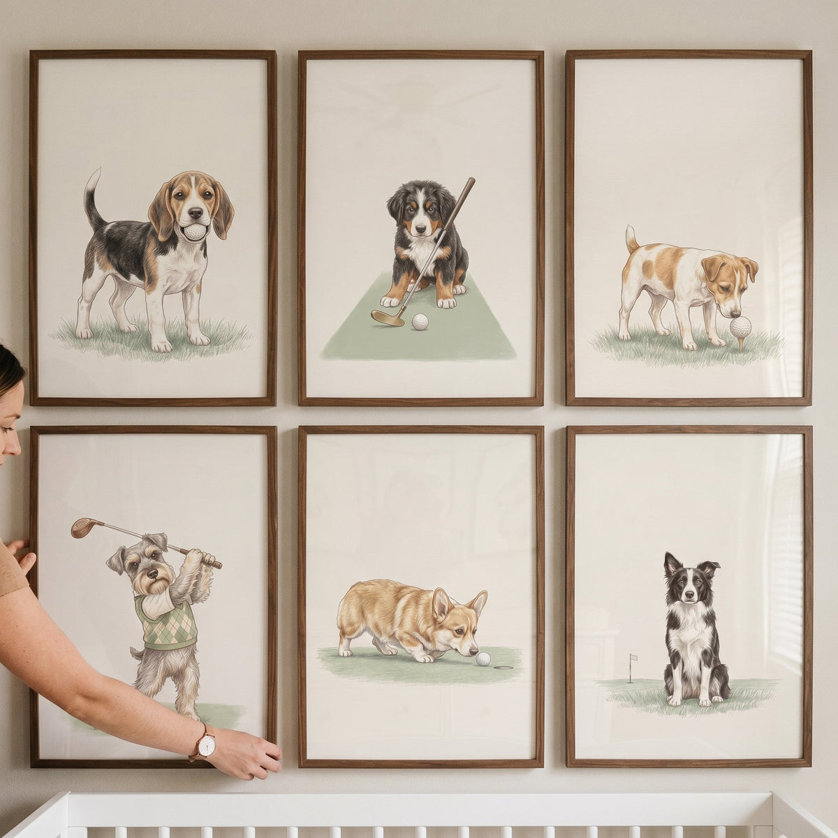 Charming Golfing Dogs Digital Art Bundle