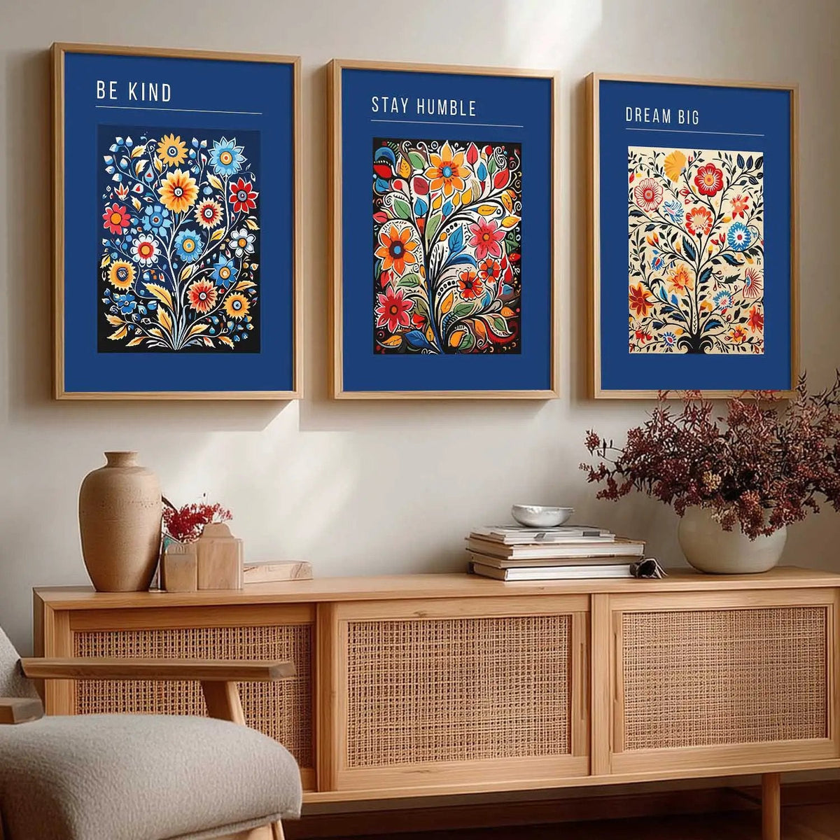 Floral Inspiration Digital Art Trio Set
