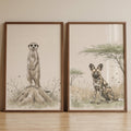 African Safari Wildlife Digital Art Set