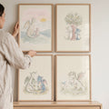 Watercolor Dragon Nursery Digital Art Set