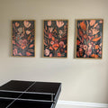 Boho Floral Trio Digital Art Set