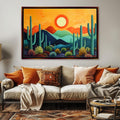 Vibrant Desert Sunset Digital Art