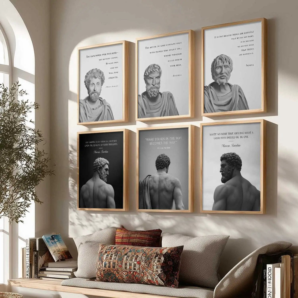 Stoic Philosophy Quotes Digital Art Gallery Set