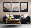 Abstract Mountain Landscape Triptych