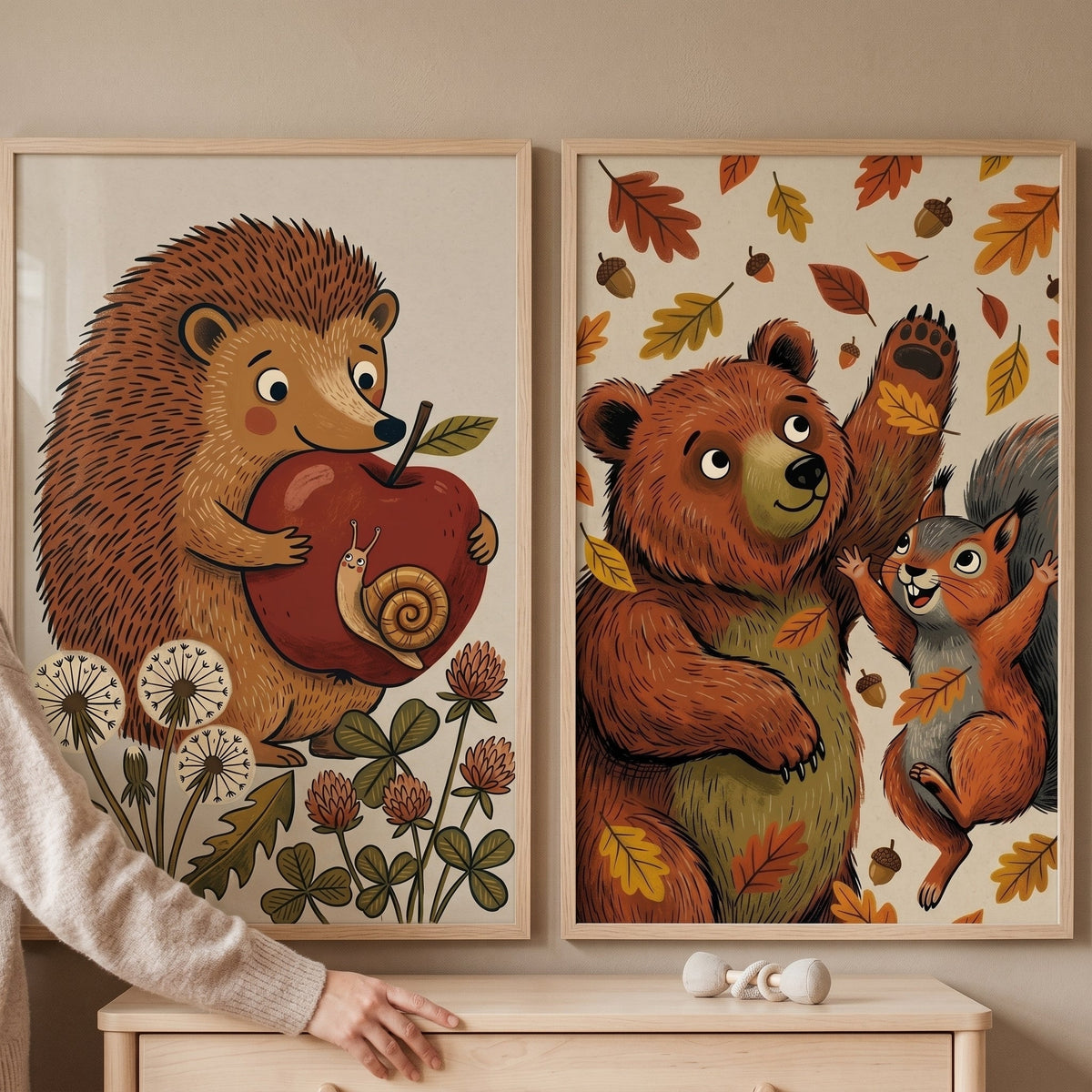 Forest Friends Autumn Digital Art Set