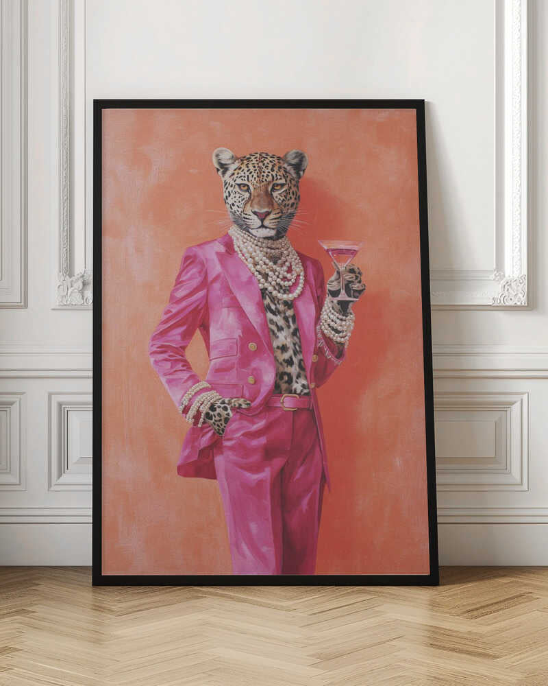 Chic Leopard Lady Digital Art