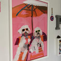 Chic Beach Pups Digital Art Print