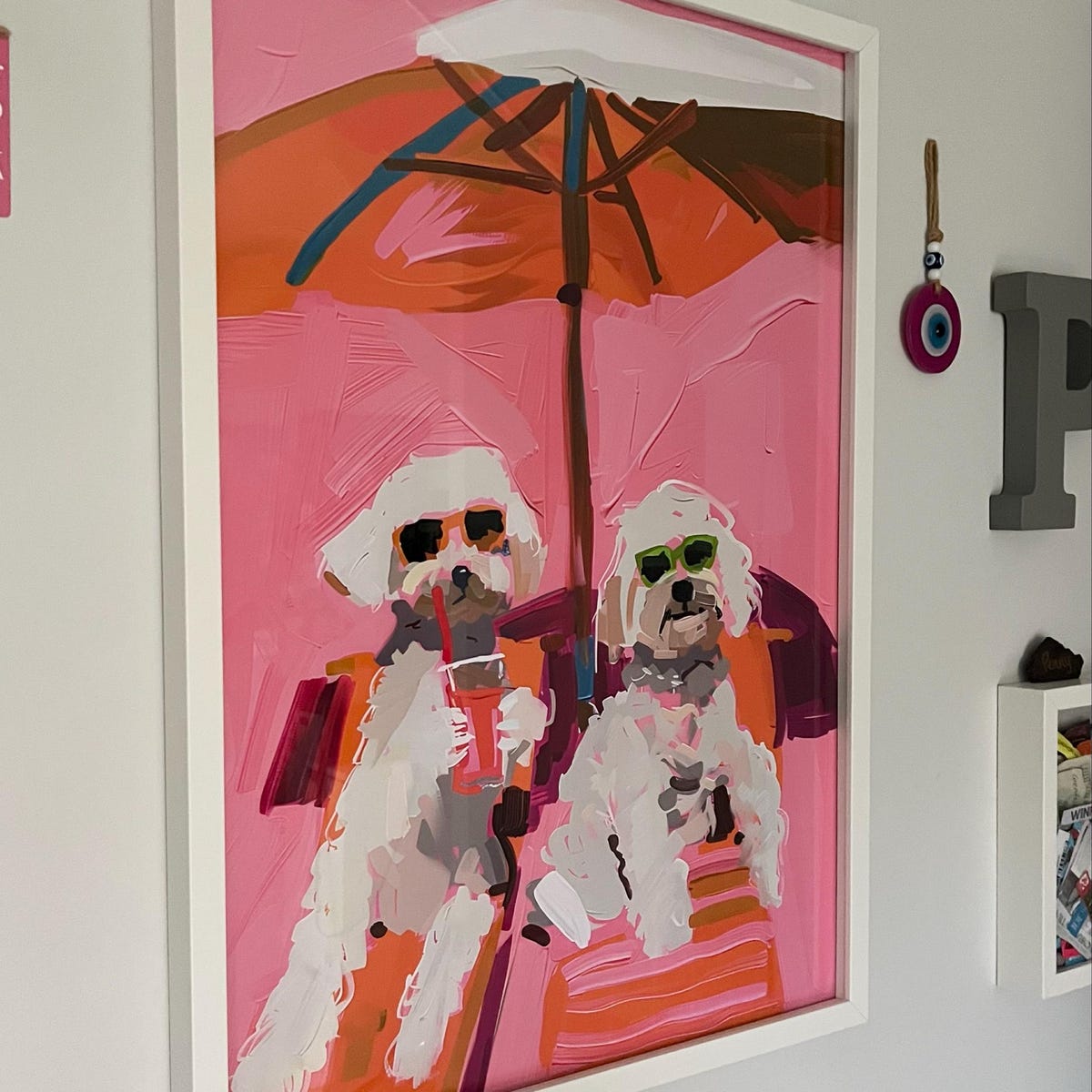 Chic Beach Pups Digital Art Print