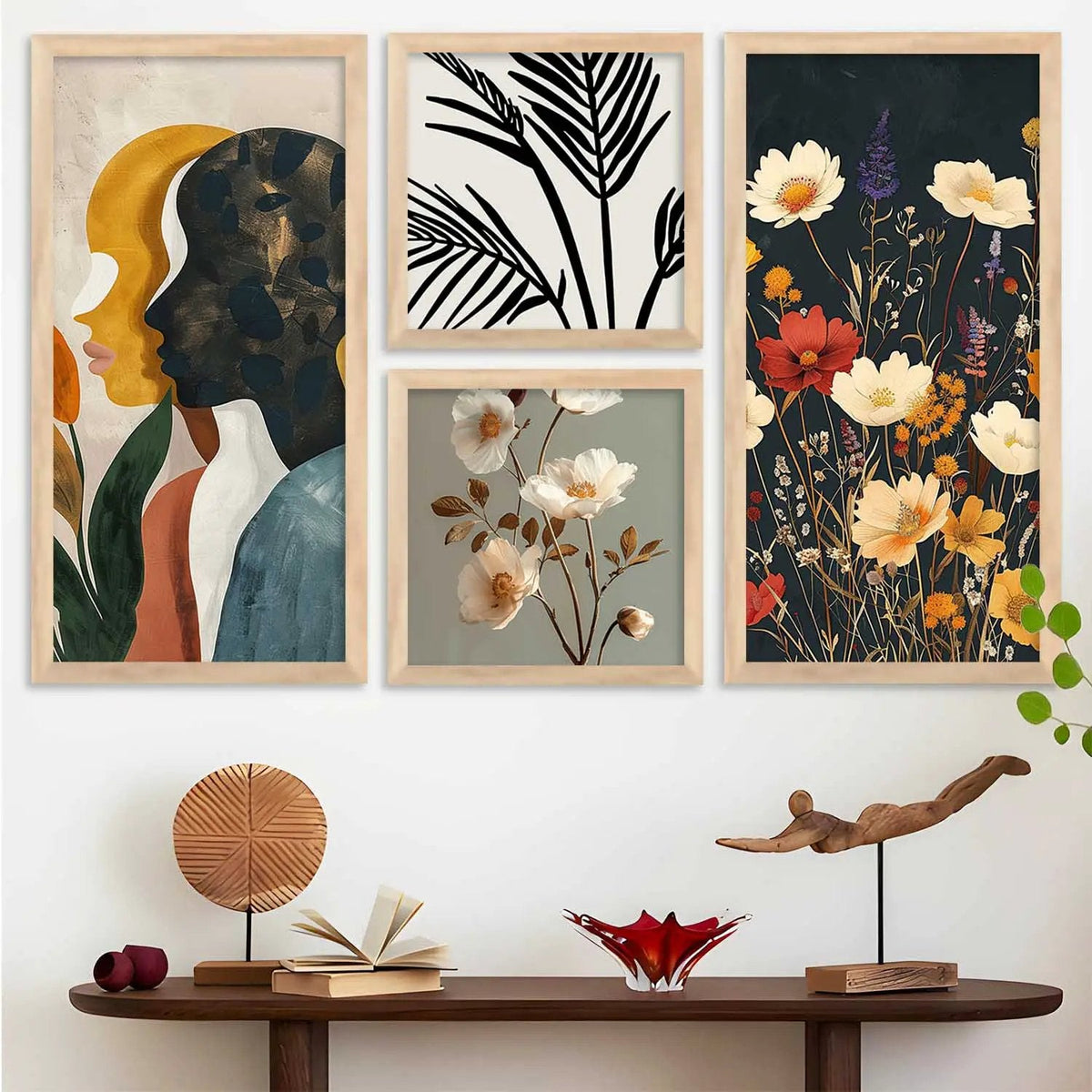 Botanical and Abstract Gallery Wall Set