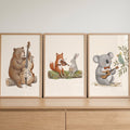 Woodland Animal Musicians Trio Digital Art
