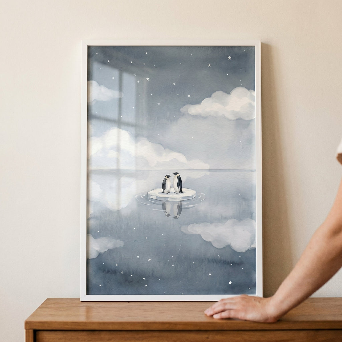 Starlight Penguins Digital Art