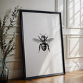 Minimalist Honeybee Digital Illustration