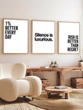 Minimalist Motivational Quote Wall Art Set of 3