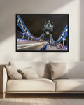 London Tower Bridge Night Lights Digital Artwork