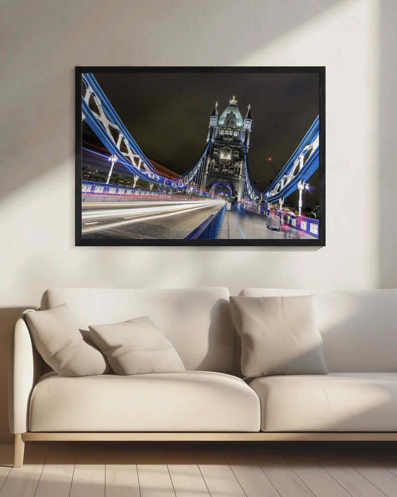 London Tower Bridge Night Lights Digital Artwork