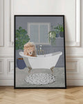 Majestic Lion in Bathtub Digital Artwork