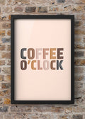Coffee O Clock Digital Typography Art