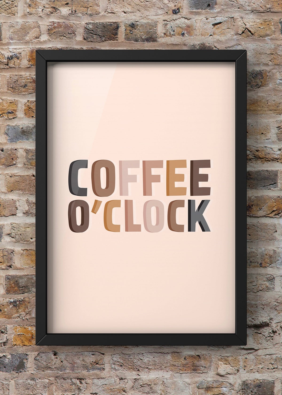 Coffee O Clock Digital Typography Art