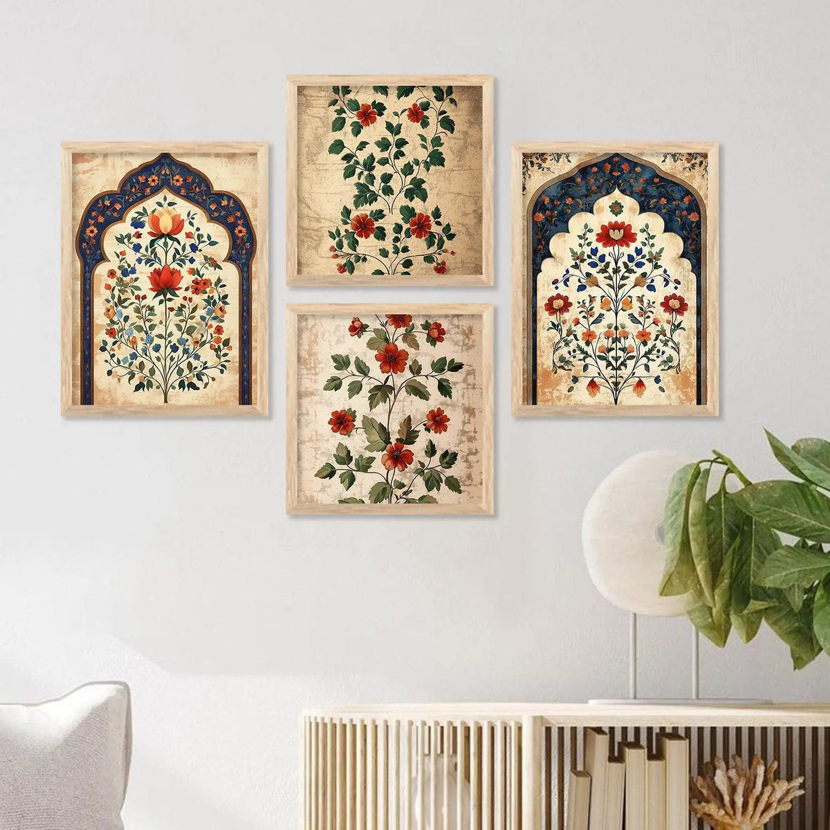 Mughal Floral Arch Gallery Wall Set