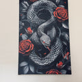 Gothic Serpent and Red Roses Canvas Wall Art
