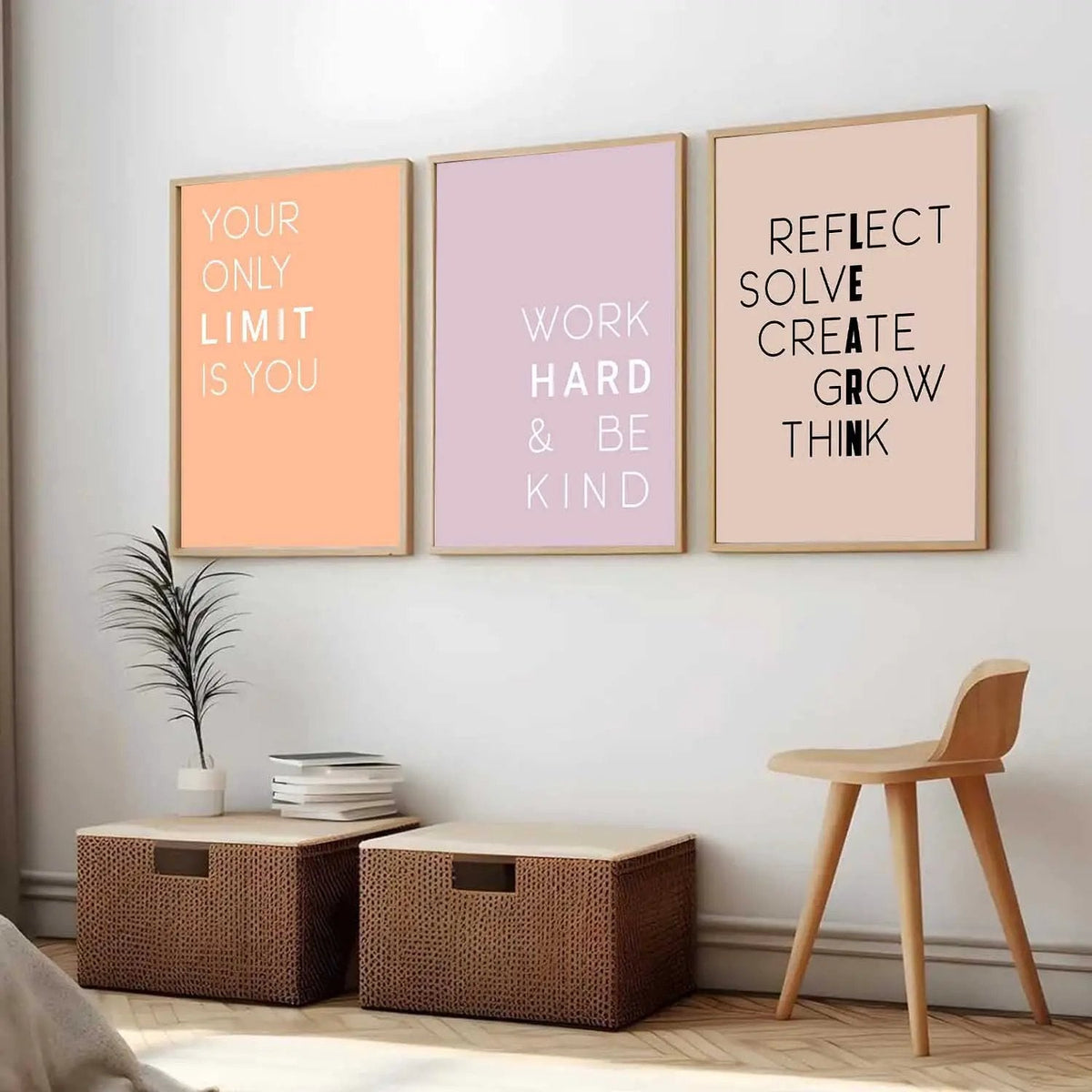 Inspirational Typography Trio Digital Art Set