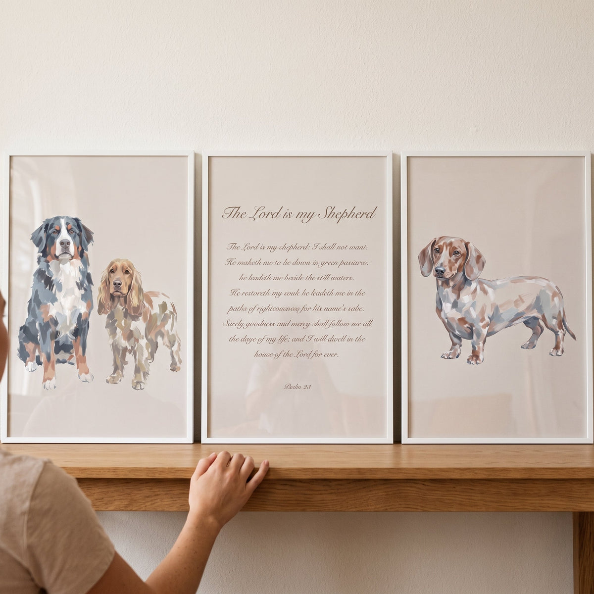 Faith and Fur Pets Digital Art Trio