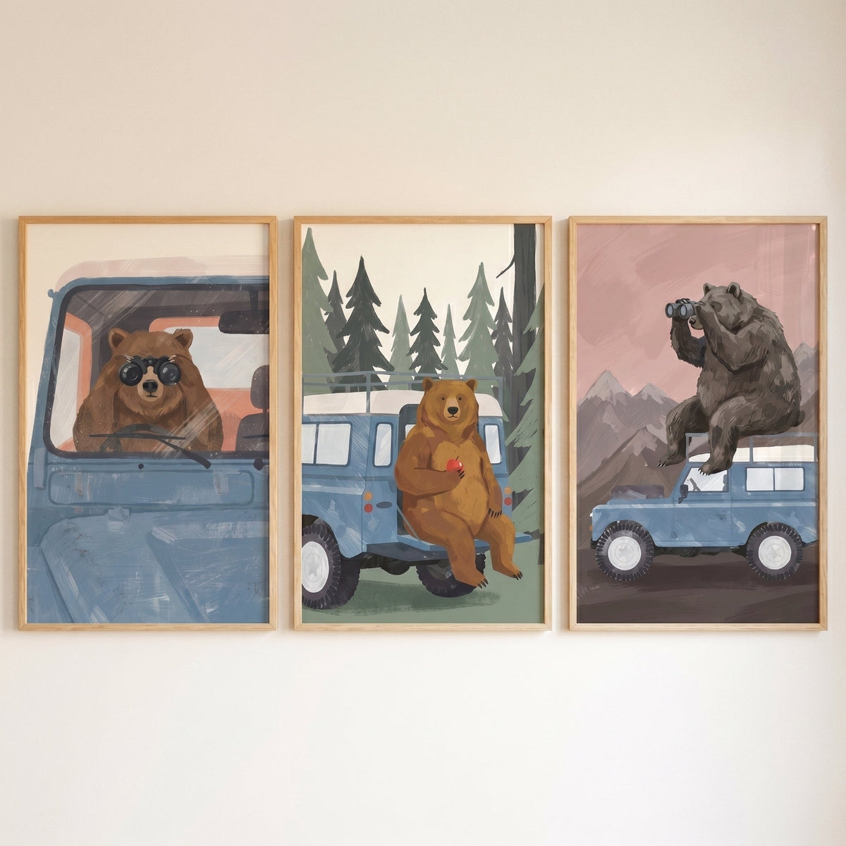 Adventures of the Forest Bear Triptych