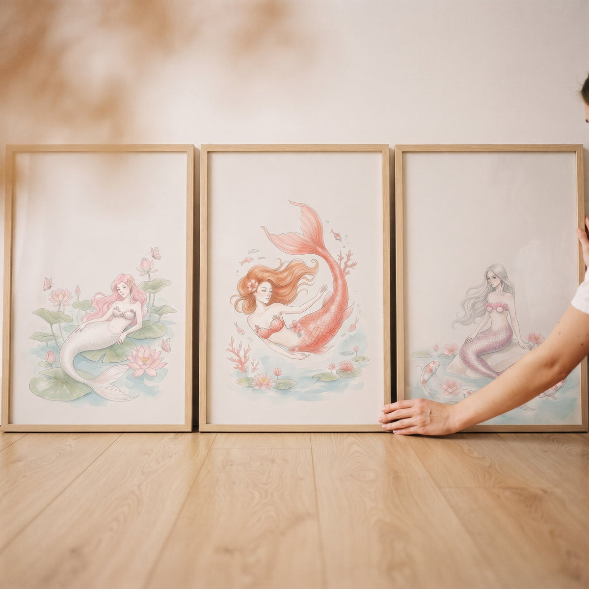 Enchanting Mermaid Trio Digital Art Set